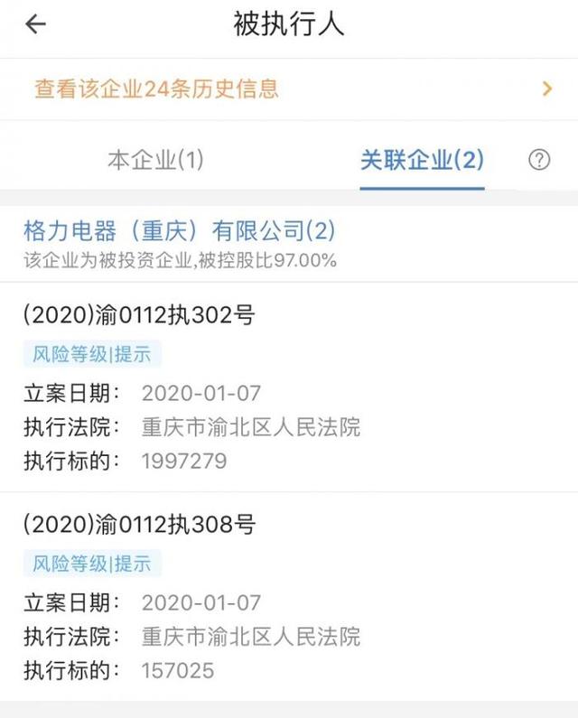 格力列為被執行人 真實情況是什么？